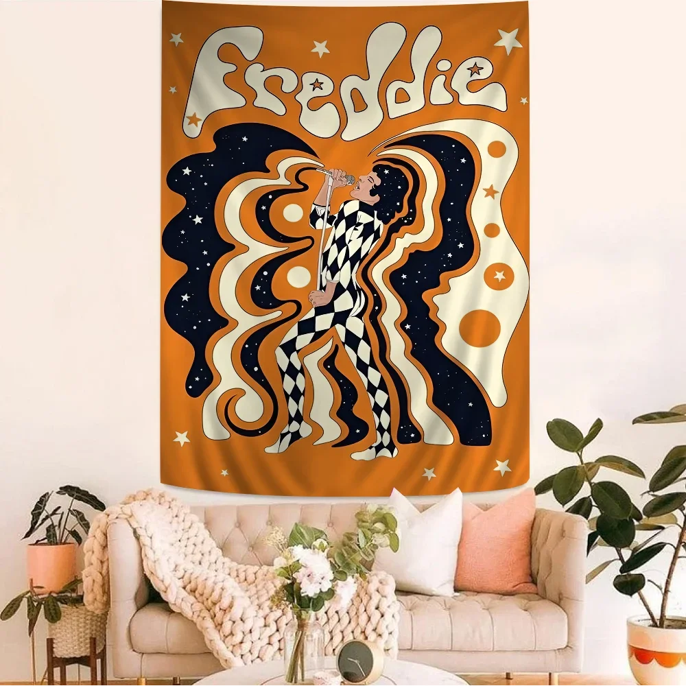 Retro Bohemian Psychedelic 70s DIY Wall Tapestry Science Fiction Art Home Decor for Room