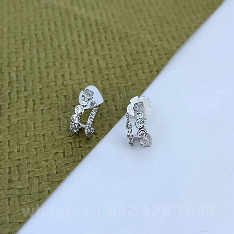 1:1 KS Jewelry Gold Stud Earrings For Women Fashion Jewelry Birthday Gift