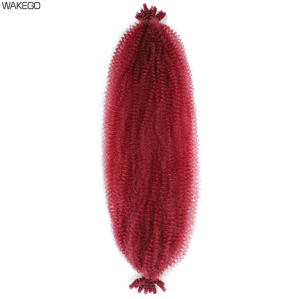 Marley Twist Braiding Hair Ginger Burgundy Ombre Brown Black Springy Afro Twist Hair PreFluffed Spring Twist Kinky Braiding Hair