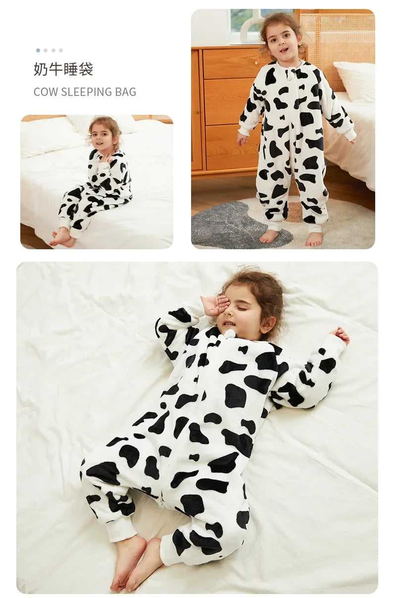 Kids Animal Dinosaur Kigurumi Costume Cosplay Cartoon Jumpsuit for Children Halloween Christmas Girls Boys Hooded Pajamas Onesie