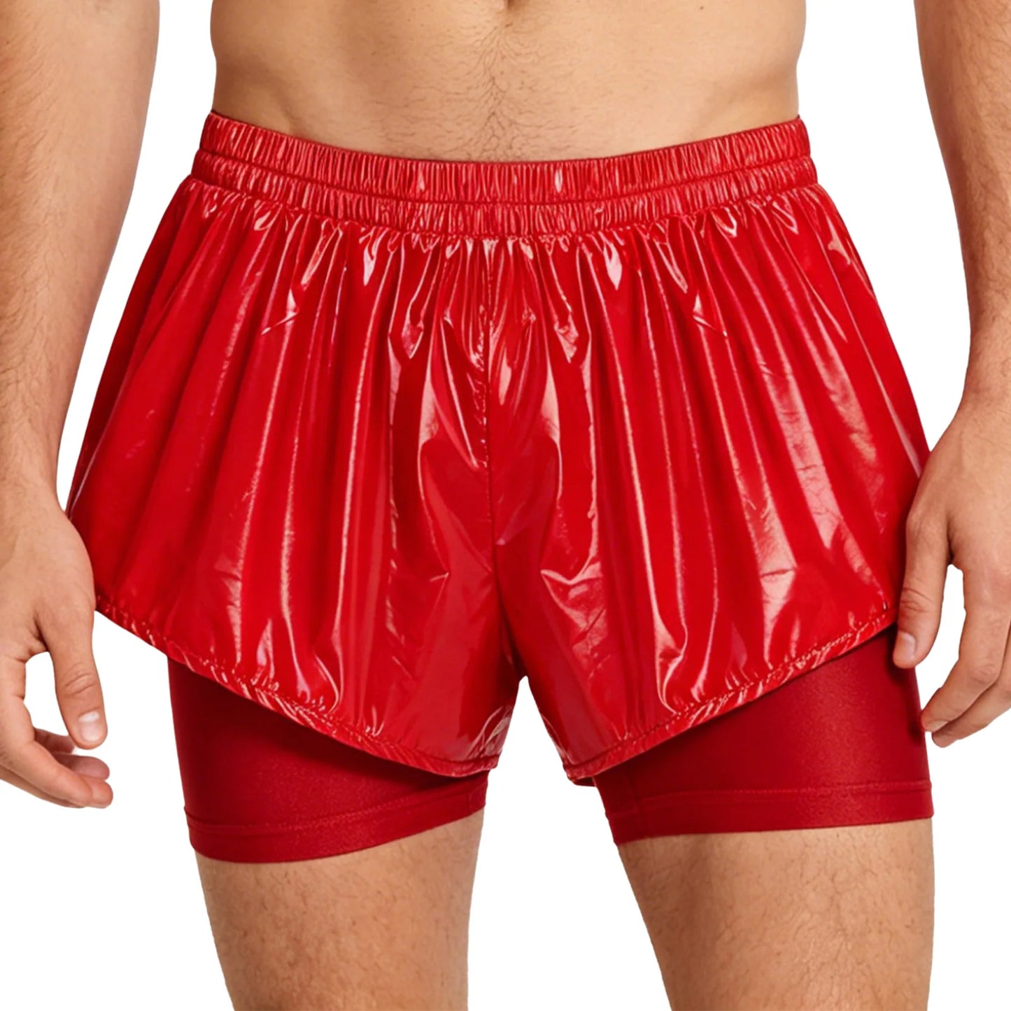 Men Leak-proof Diaper Cover Shorts Mesh Liner Waterproof Double Layer Shorts Swimming Suit Nursing Special Needs Reusable Briefs