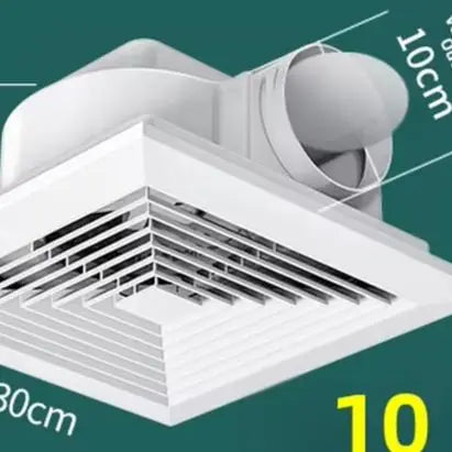 Energy Efficient Ceiling Mounted Exhaust Fan Quiet 110 CFM Bathroom Ventilation With DC Motor For Kitchen And Bedroom
