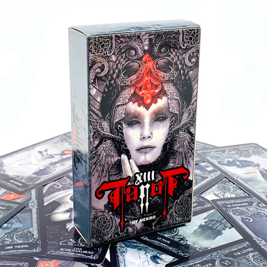 XIII Dark Tarot Cards Deck Board Game Mysterious Divination Edition Borad Playing Games，Holiday Games Leisure Party Card Game