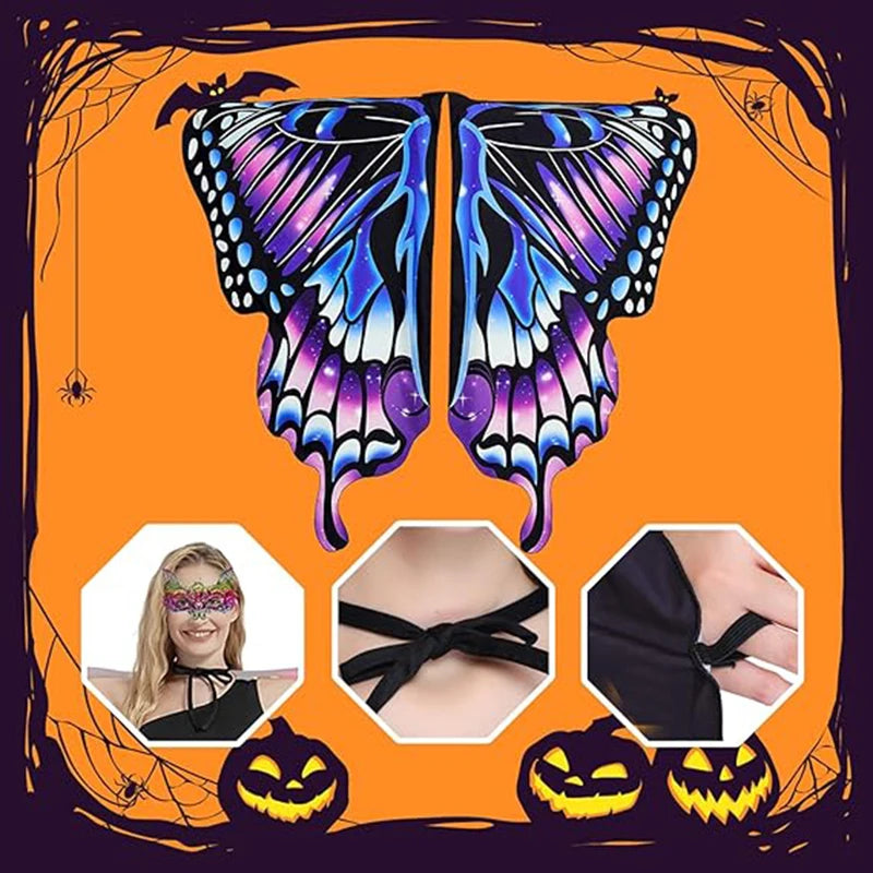 2025 Halloween Costumes Cosplay Butterfly Cloak Girls Women Dance Performance Dress Cloak