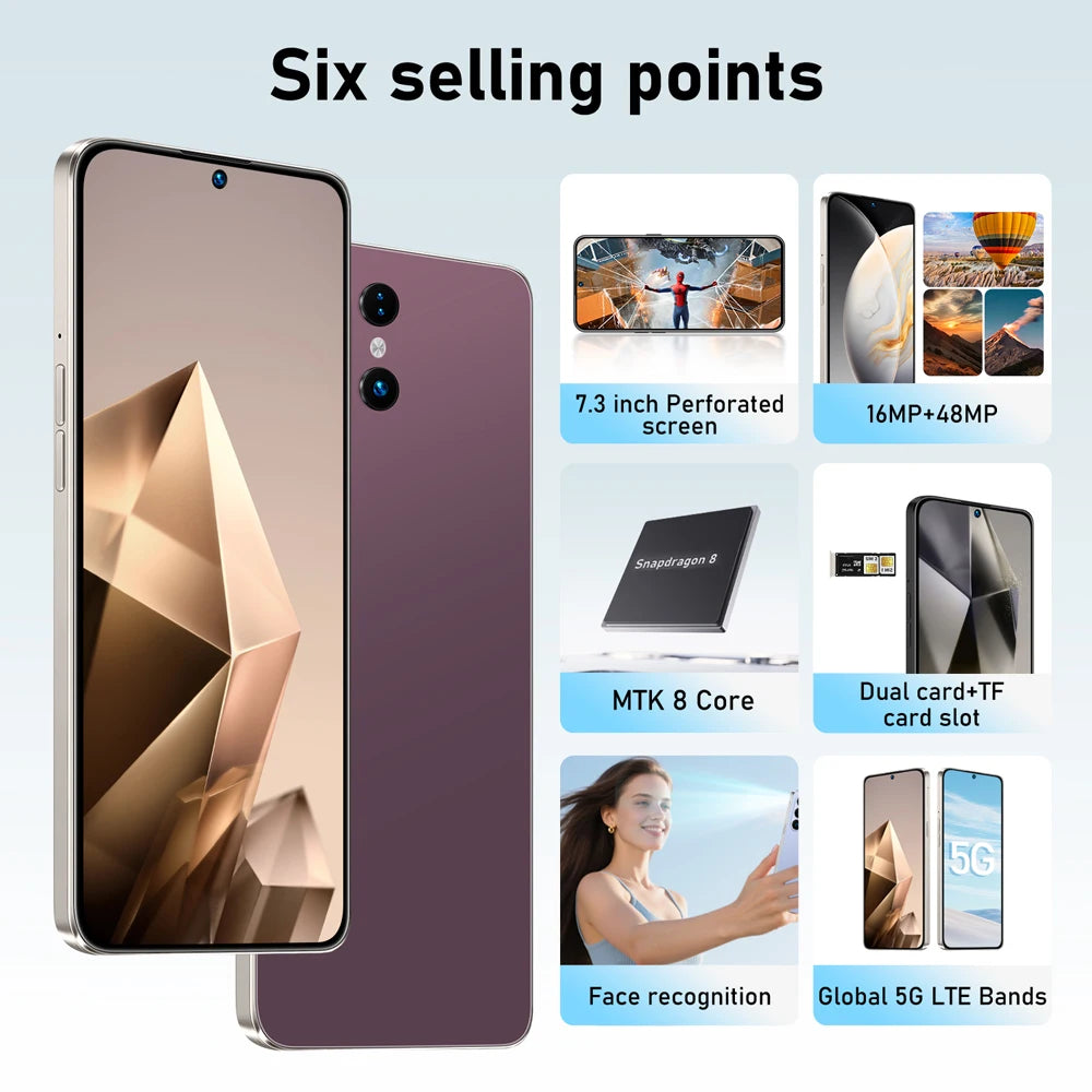 Cheap Mobile Phones Silicone Protective Cover for S28 Ultra Smartphone Accessories 7.3HD High-quality Cell Phone Case Android 5G