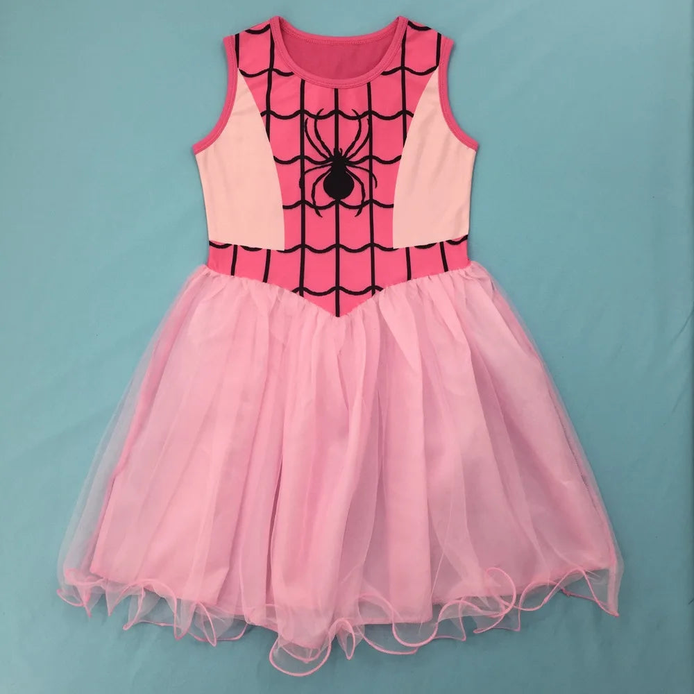 Hot girl children's costume cosplay costume cool 3-12-year-old children's Christmas costume Halloween little girl pink dress new