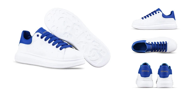 SENMA Luxury Design Sneakers For Men 2025 White Board-shoe Soft Women Walking Shoes Running Shoes Couples Sneakers Tennis shoes