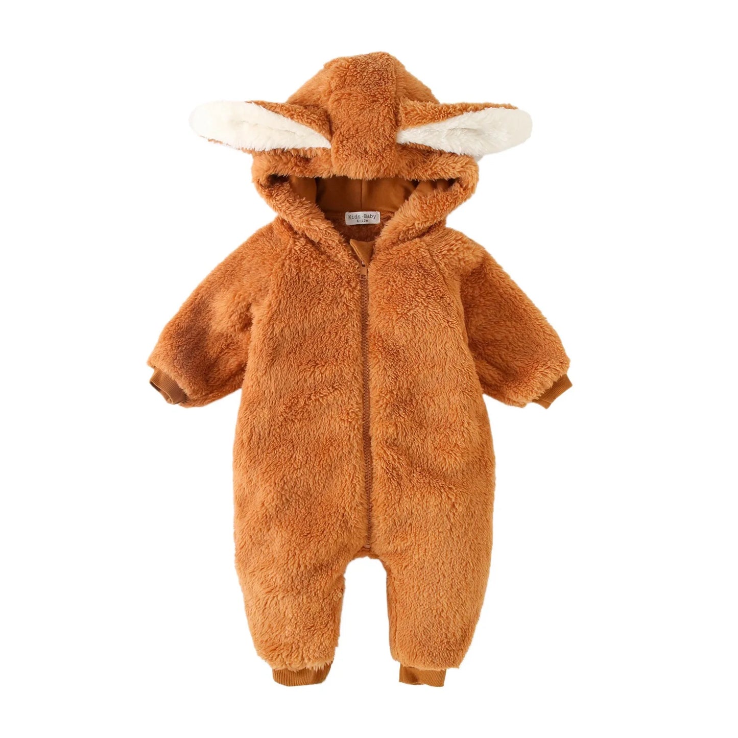 Sanlutoz Winter Fleece Thickened Zipper Toddler Long Sleeve Jumpsuits Clothing Warm Baby Rompers Cute Animal Hooded