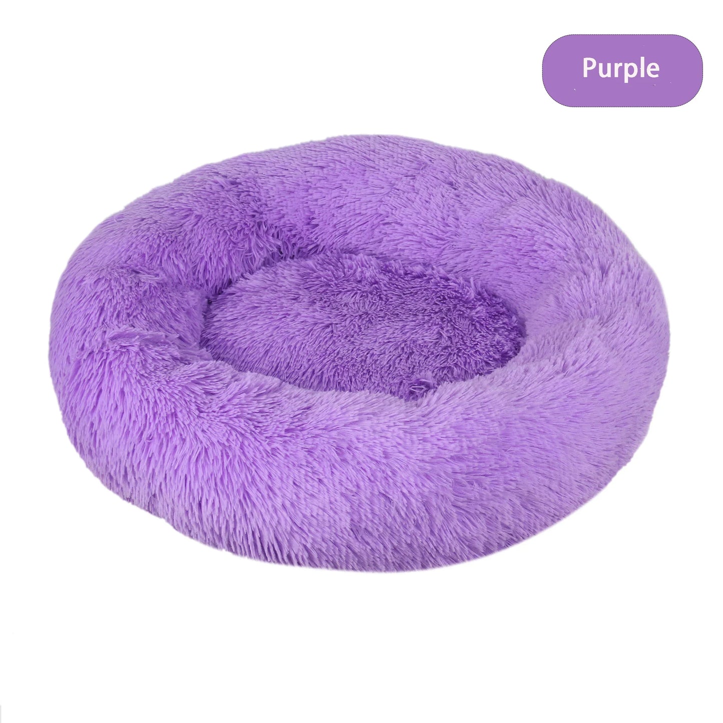 Round Dog Bed Long Plush Pet Kennel Washable Cat House Soft Cotton Mats Sofa For Small Large Dog Chihuahua Dog Basket Pet Bed