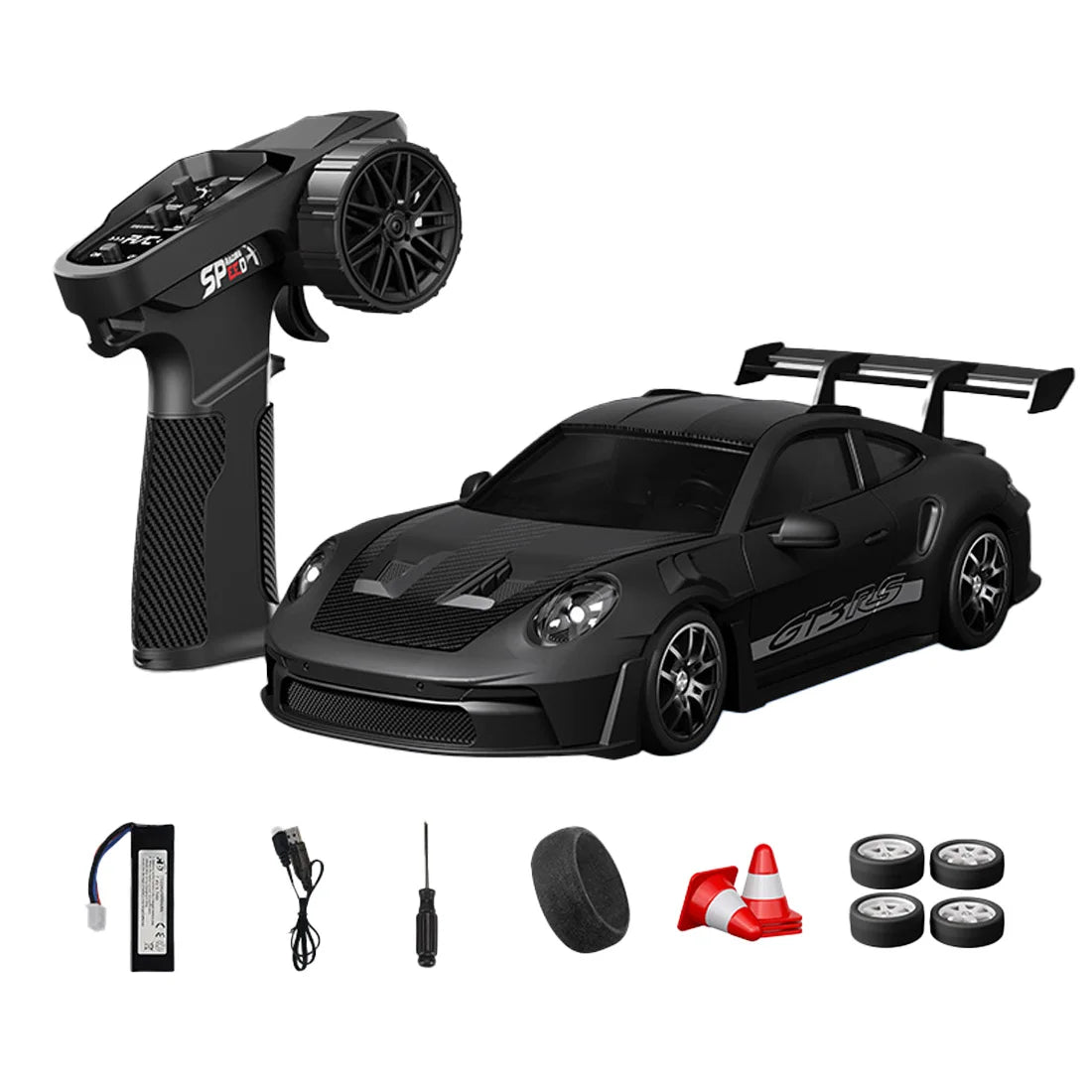D24 1:24 RC Drift Car 4WD Proportional High Speed Racing Vehicle with ESP Gyro Underglow LED Dual Tires Remote Control Sport Car