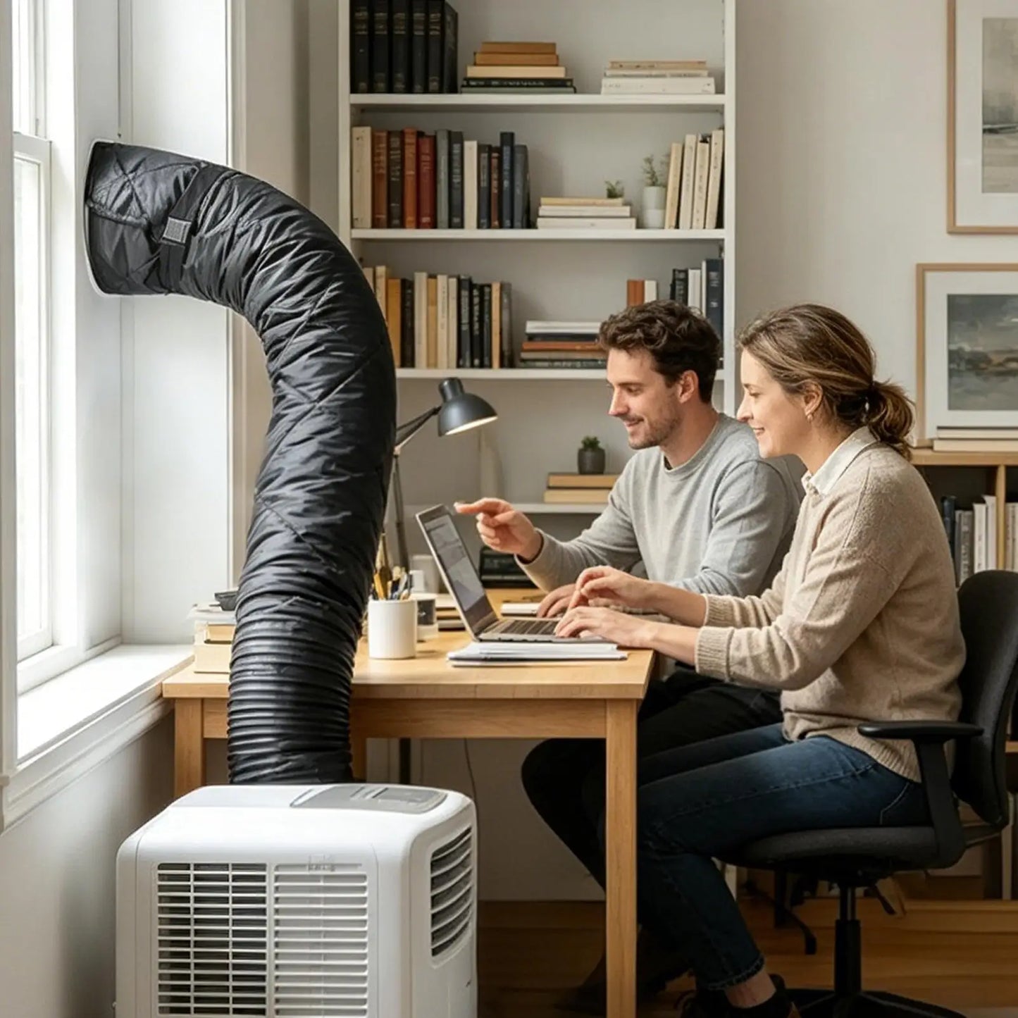 Ac Hose Insulation Sleeve Adjustable Protector Fits 5.8-6 Inch Ac Exhaust Hose Insulation Cover for Living Room Bedroom Home