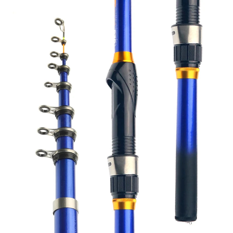JOSBY Telescopic Rock Fishing Spinning Rod 3.0M/2.7M/2.4M/2.1M /1.8M/1.5M Portable Travel UltraLight Mini Pole Pesca