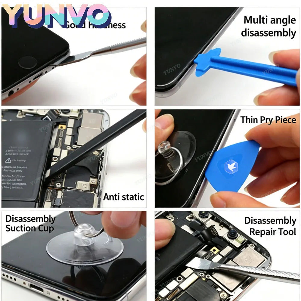 Mobile Phone Repair Screwdriver Set, Tablet & Phone Disassembly Tools for Screen Opening, Battery Removal & Dust Cleaning