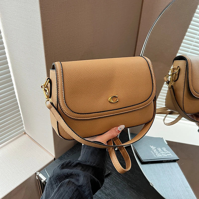 Retro Luxury Women Shoulder Bag Elegant Leather Crossbody Bag High End Tote Vintage Classic Designer