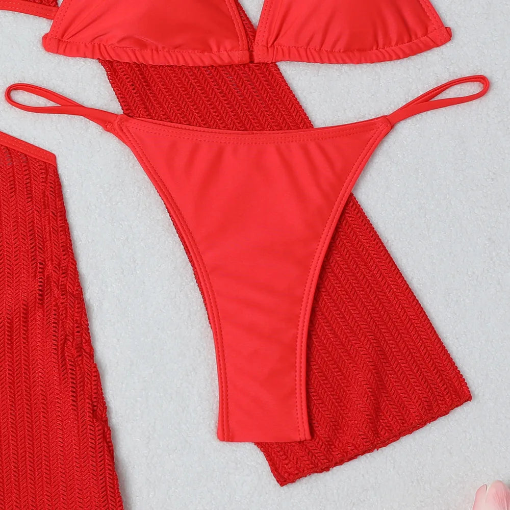 2026 Sexy Bikinis Female Swimsuits Women's Three-Piece Swimwear Beach Swim Wear Bathing Suits Brazilian Bikini Set Pool Bather