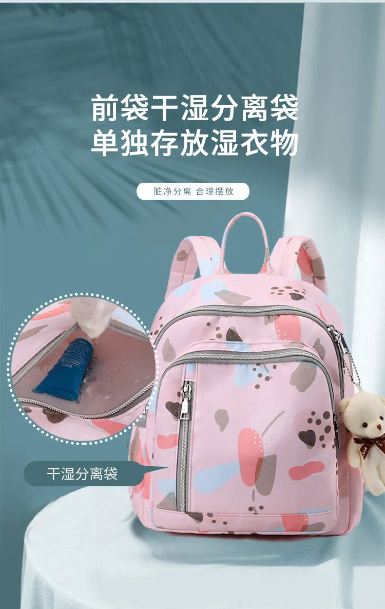 Fashion Mummy Travel Stroller Bag Large Capacity Mother Bag Carrying Pregnant Baby Nappy Backpack Activity Baby Diaper Backpack