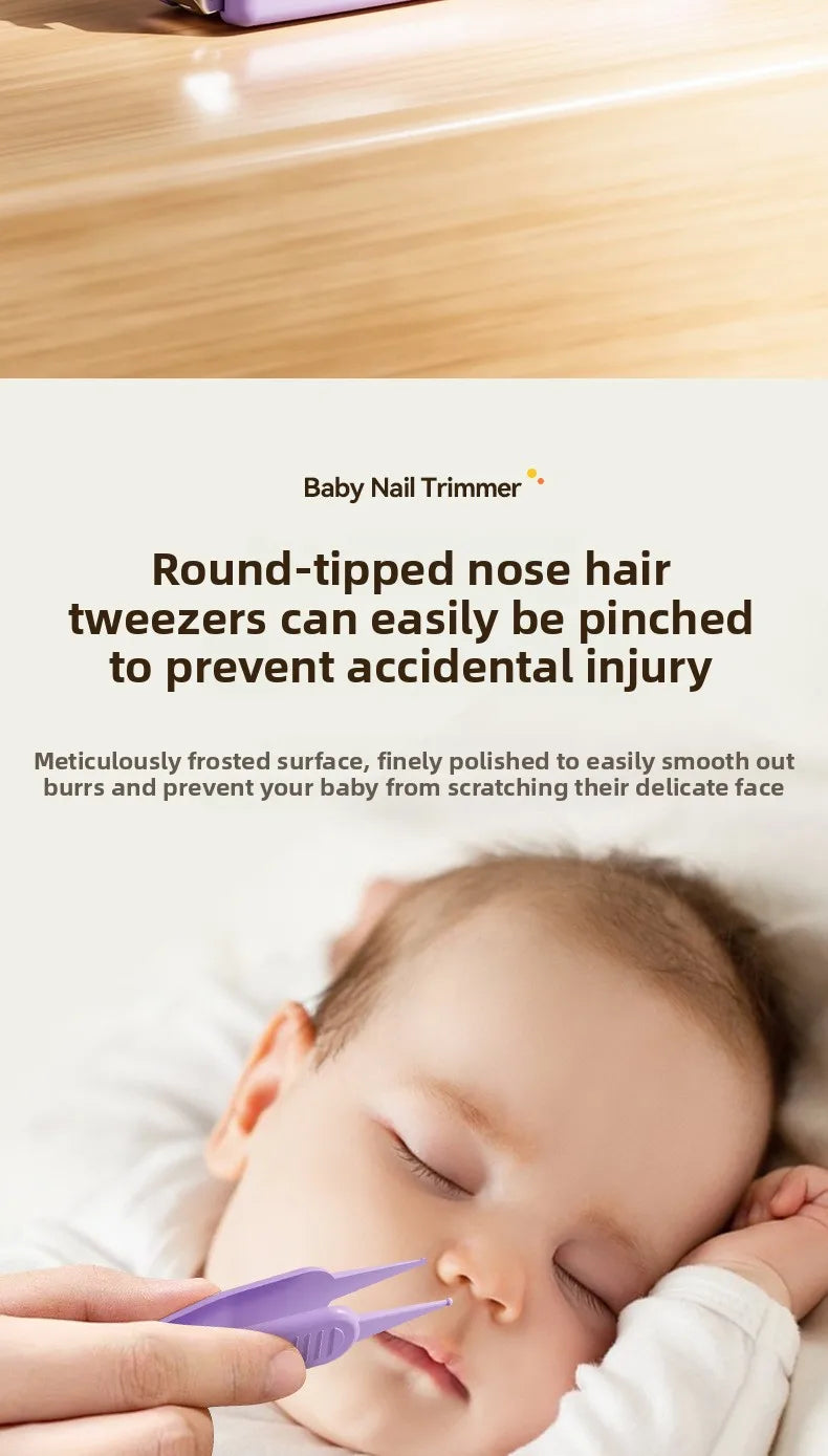 Baby Nail Clipper Set - Newborn-Safe Nail Scissors,Anti-Pinch Skin Nail Cutter Kit, Gentle Precision Grooming Tools for Infants