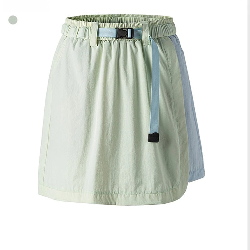 Women's UPF2000+ UV Protection Skort High Waist Hiking Skirt Shorts Quick Dry Cooling Summer Tennis Sports Skirt with Pouch