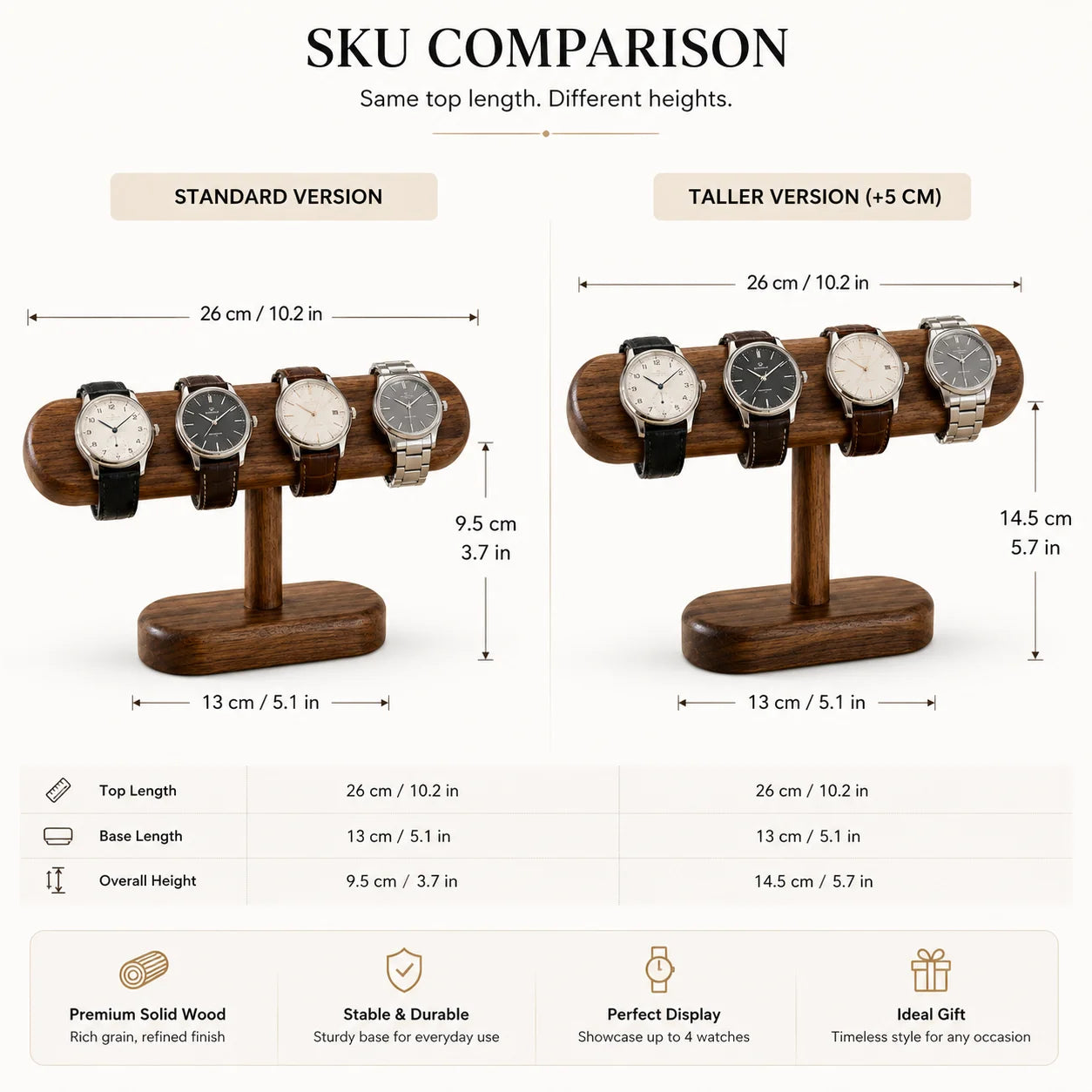 Walnut color Watch Bracket Display Holder Jewelry Bracket Chain Anklets Hanger Stand Racks Organizer For Counter Shows