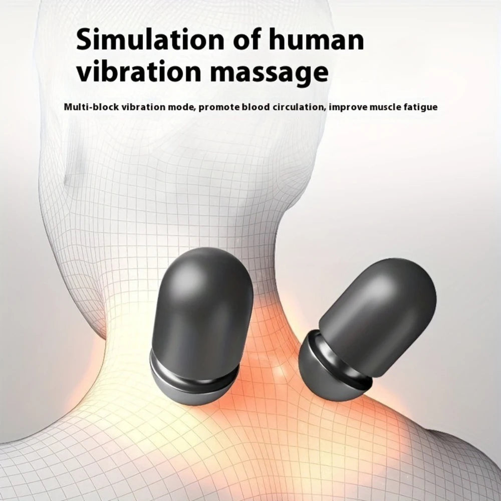 Electric Neck Massager Neck Pillow, Hot Compress, Neck Stretching, Heating Vibration, Shoulder Massage Pillow, Back Traction