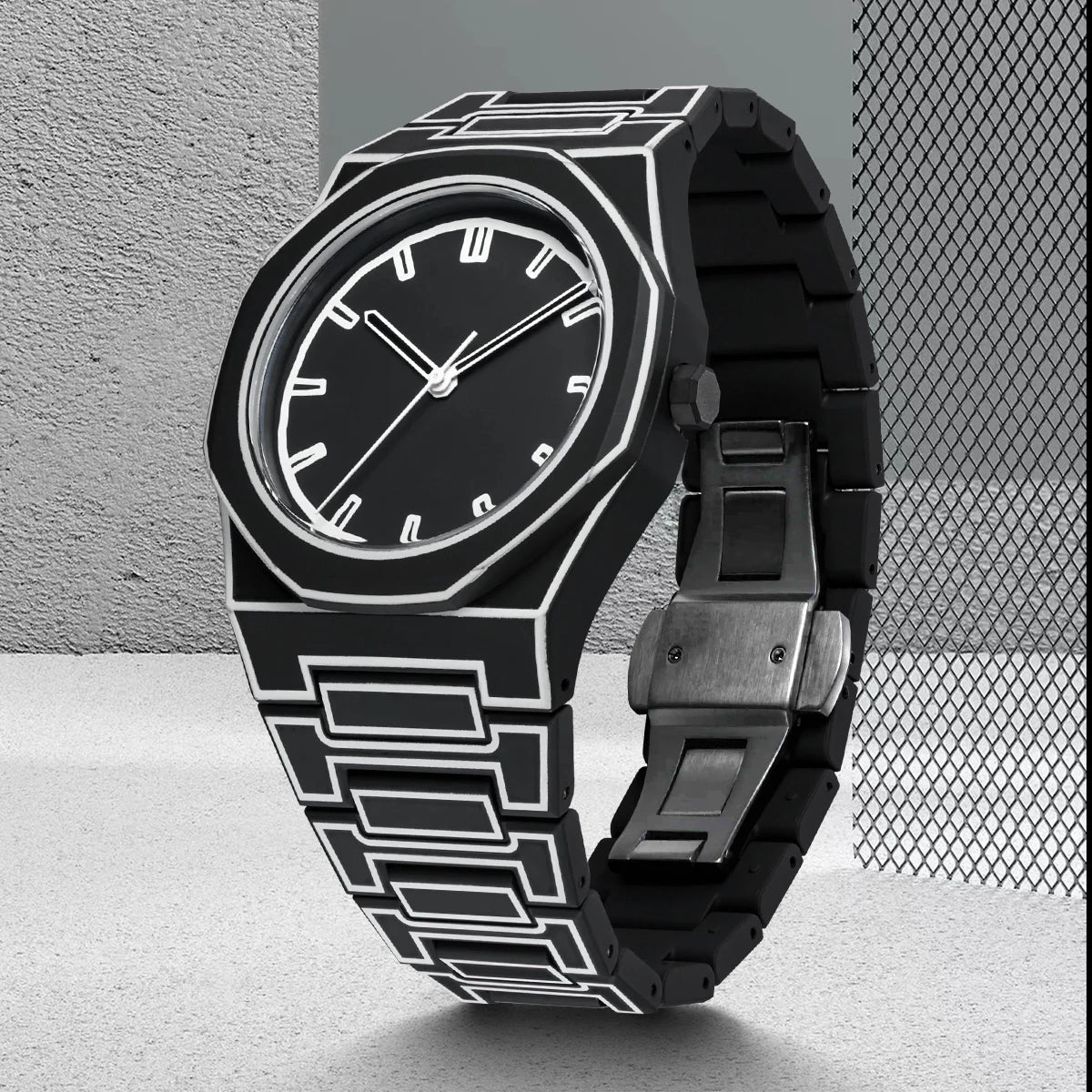 SHUAIKE 1142-14 Creative Fashion Sports and Leisure Style Lightweight Waterproof Sketching Quartz Watch for Men and Women