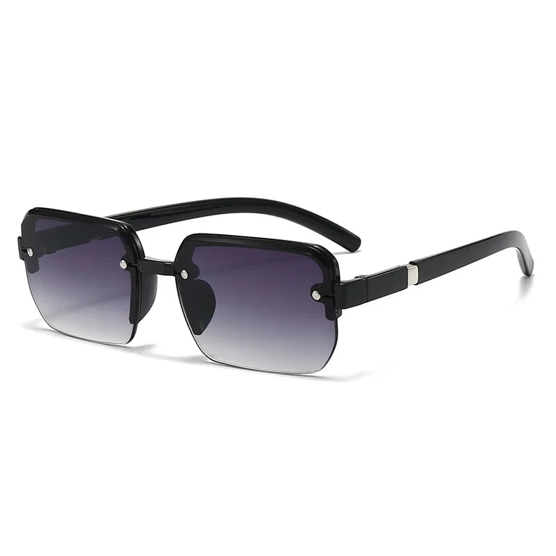 Rimless Sunglasses Rectangle Fashion Popular Men Shades Small Square Sun Glasses For Female Male Summer Traveling Oculos