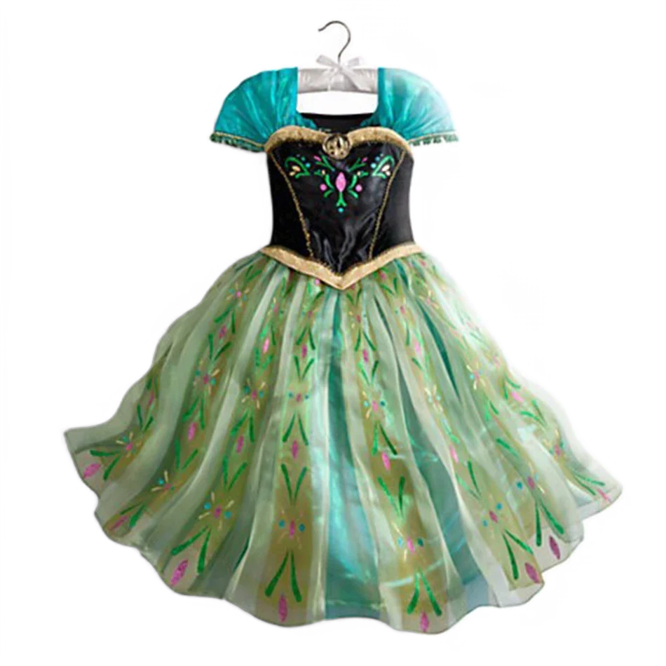 Halloween Birthday Dress Cinderella Snow White Aurora Rapunzel Princess Costume for Girls Kids 2-8Y