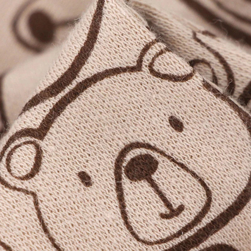 3Pcs Newborn Cotton Jumpsuit Baby Cute Bear Romper Spring Autumn Infants Loungewear Foot Wrap Crawl Suit Toddler Onesie Clothes