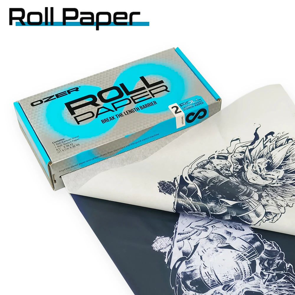 OZER Tattoo Transfer Paper Rolling Paper Thermal Copier Template Paper for Thermal Printer Tattoo Paper for Tattoo Supplies