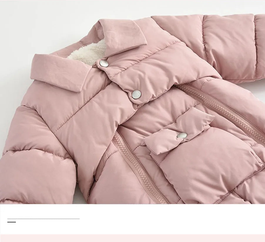 Ircomll Winter Baby Jumpsuit Thick Warm Infant Hooded Inside Fleece Jacket Newborn Boy Girl Coat Overalls Cotton Down Jacket