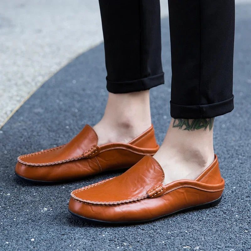 Men Shoes Casual Leather Mens Loafers Moccasins Designer Slip on Boat Shoes High Quality Chaussure Homme