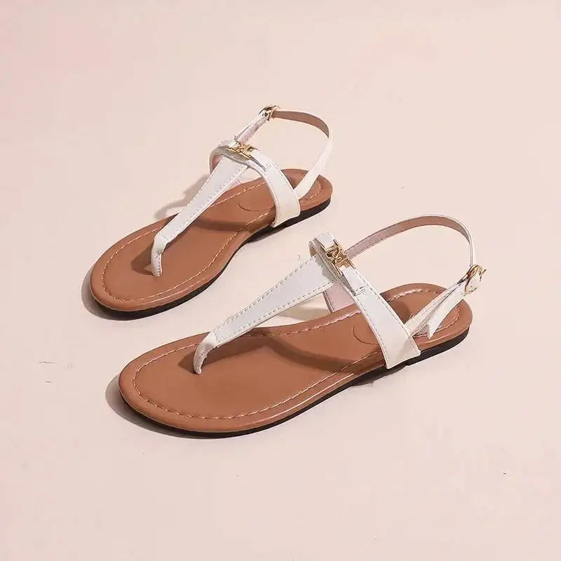 2025 Women's Shoes Fashion Daily Sandals Women Buckle Strap Flat With Outdoor Open Toe Female Shoe