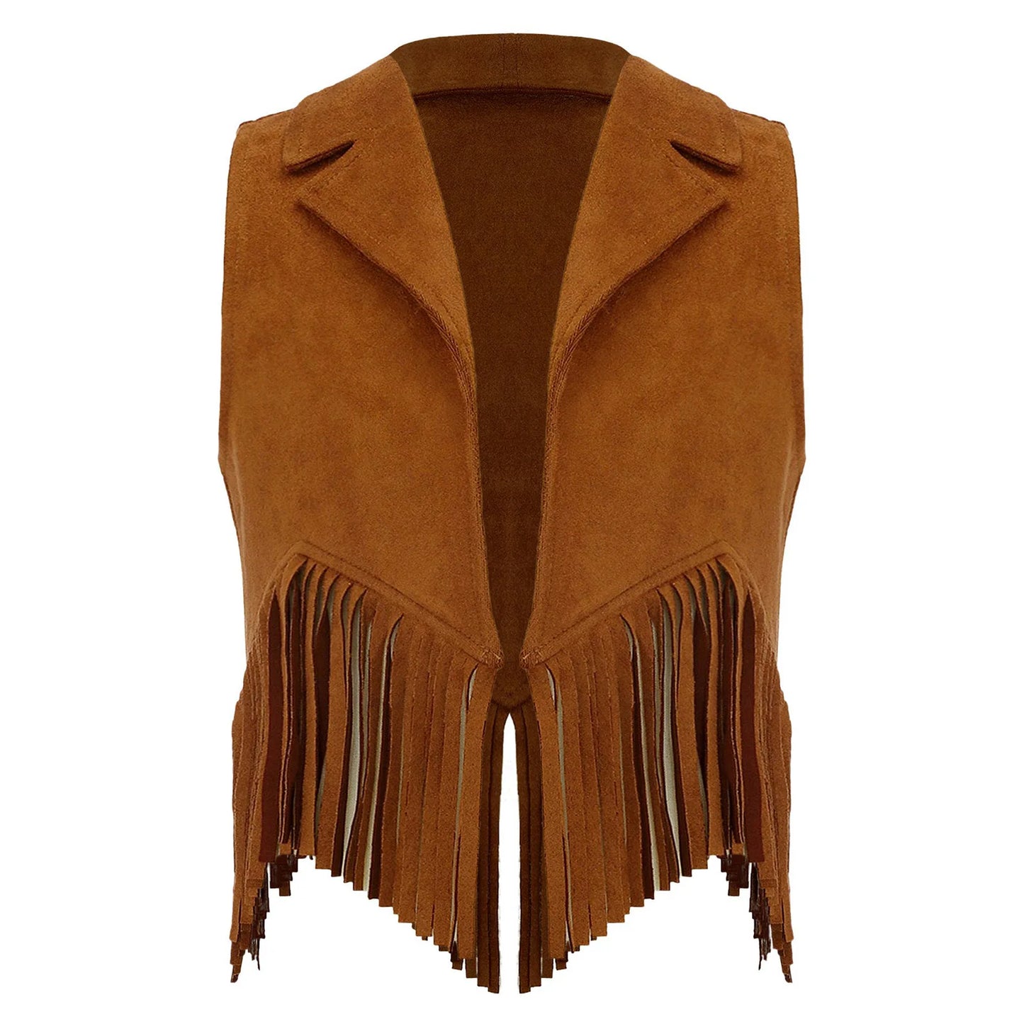 Kids Girl Boy Fringed Vest for Carnival Theme Party Tassels Top Open Front Waistcoat Child Halloween Western Cowboy Costumes