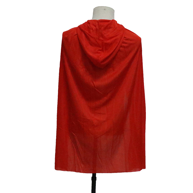 Halloween Costume For Men Woman Kids Female Girl Boy Adult Death Scary Devil Role Red Black Witch Vampire Long Cape Cloak Hooded
