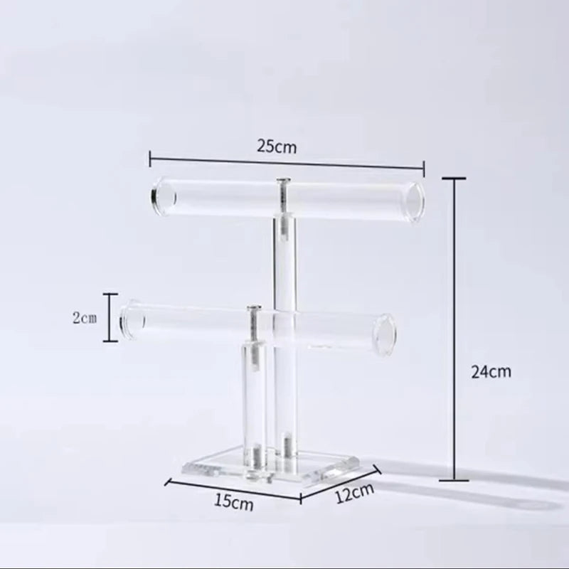 Clear Acrylic Bracelet Holder Stand Jewelry Display Organizer Shelf for Necklaces and Bracelets  Jewelry Packaging & Display