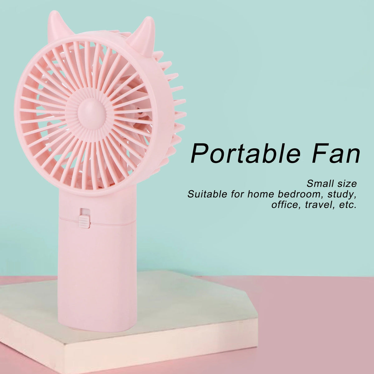 Electric Fan Fan Handheld Fan Mini Fan Mini Fan Portable Hand-Held Cute Mute Electric Cooling Fan for Home  Travel Pink