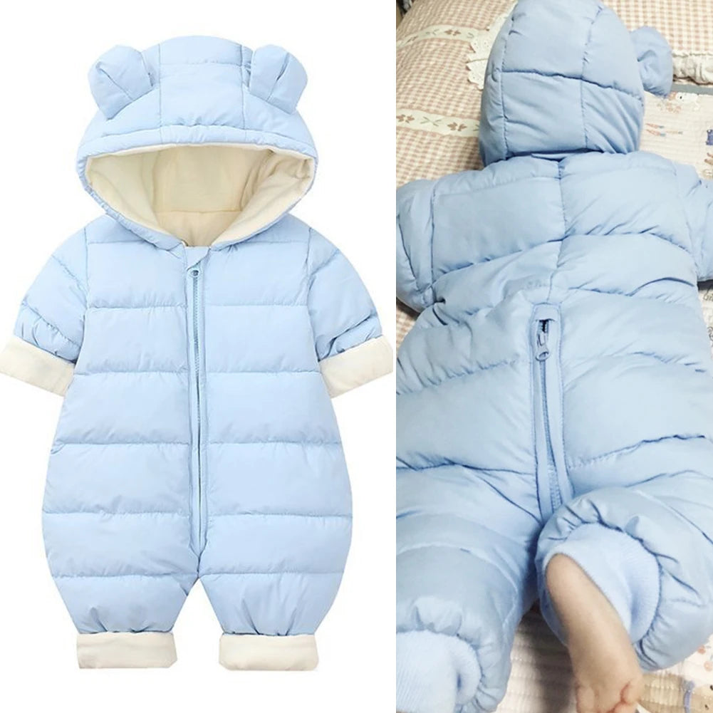 LPATTERN Toddlers Winter Romper,Hood Windproof Babies Jumpsuits,Infant Boys Overalls,Girls Sonwsuits,Warm Children's Outfits