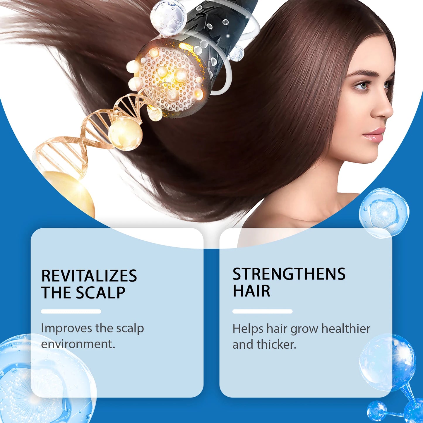 Rosemary Scalp Massager Roll-On Serum Repairing Damaged Dry Scalp Hydrate Anti Hair Loss Strengthen Hair Roots Smooth Hair Care