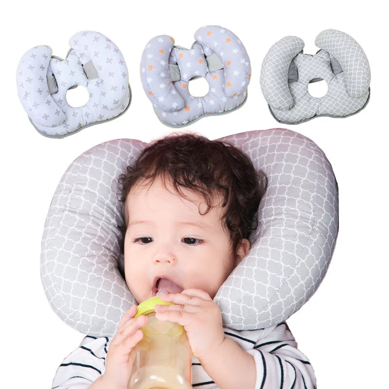 Baby Stroller Pillow Car Seat Head Fixed Neck Pillows Bend Shape Sleeping Protection Headrest Cushion Infant Anti-head Mat