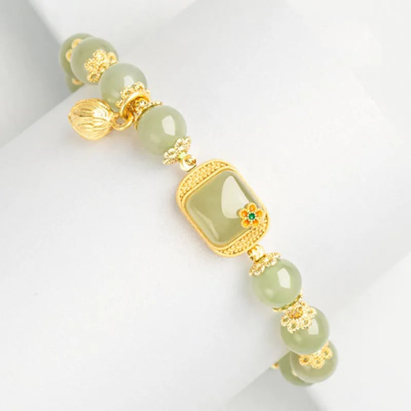 Elegant Temperament Jewelry Natural Hetian Jade Bracelet High Sense For Female Party Wedding Jewelry Gift