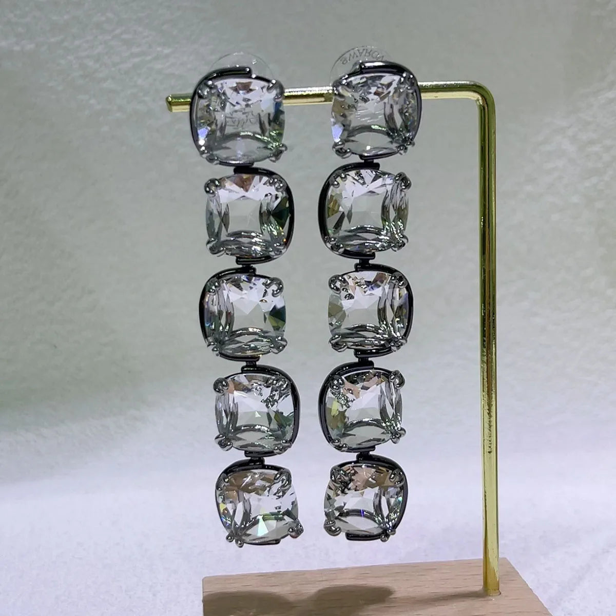 High Quality Fine Jewelry Sets Luxury Black Gold Water Drop Crystal Earring Fashion Necklace Bracelet Romantic Gift for Women