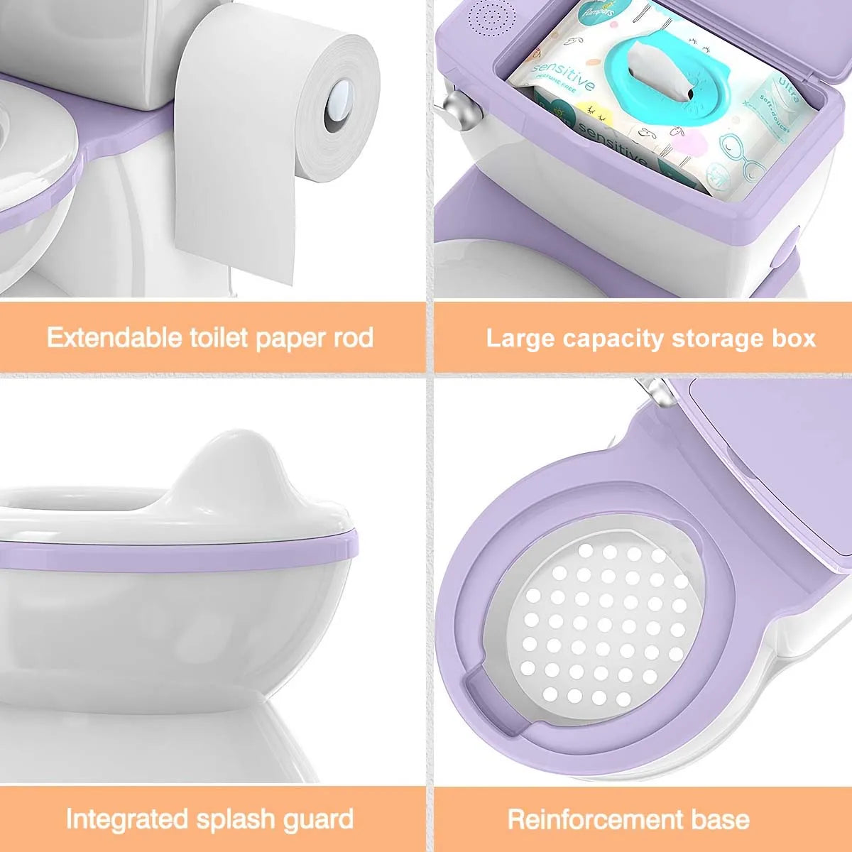 Baby Potty Training Toilet Seat，Baby Potty Toilet Seat Realistic Potty Training Seat With Sticker