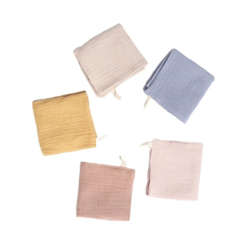 High Quality 4-Layer Pure Cotton Baby Cotton Washcloth Absorbent Soft Square Towels Baby Towels Gauze Cotton Newborn Burp Cloth