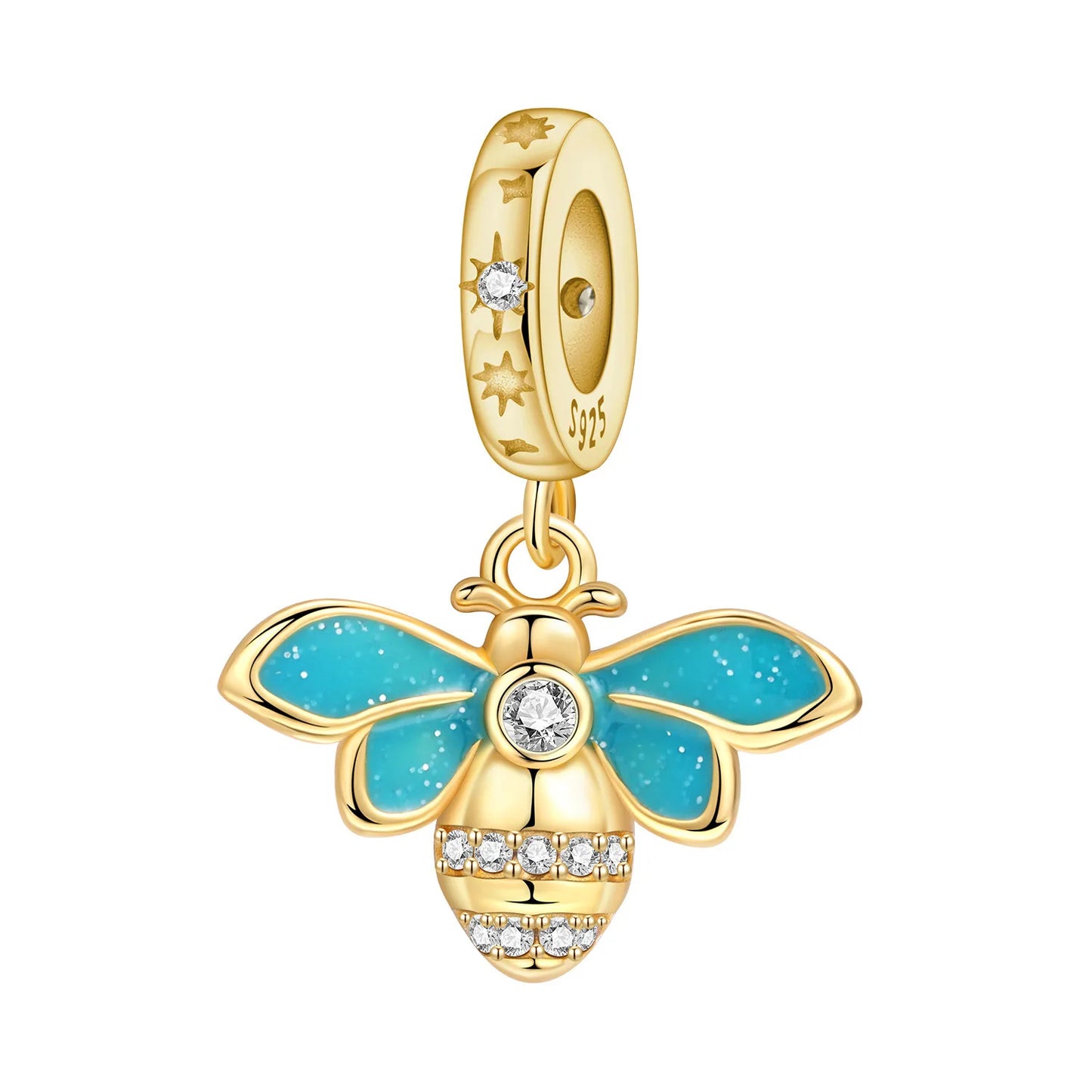 925 Sterling Silver Plated Bee Sunflower Butterfly Charm Pendant Fine Jewelry Women DIY Bracelet Necklace Birthday Party Gift