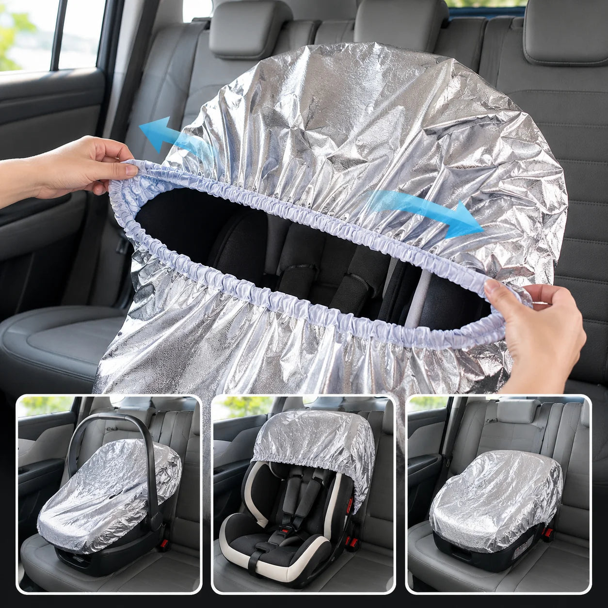 1PC  Baby Car Seat Sun Shade Cover Blocks Out Heat & Sun UV Covers Universal Baby Travel Accessories