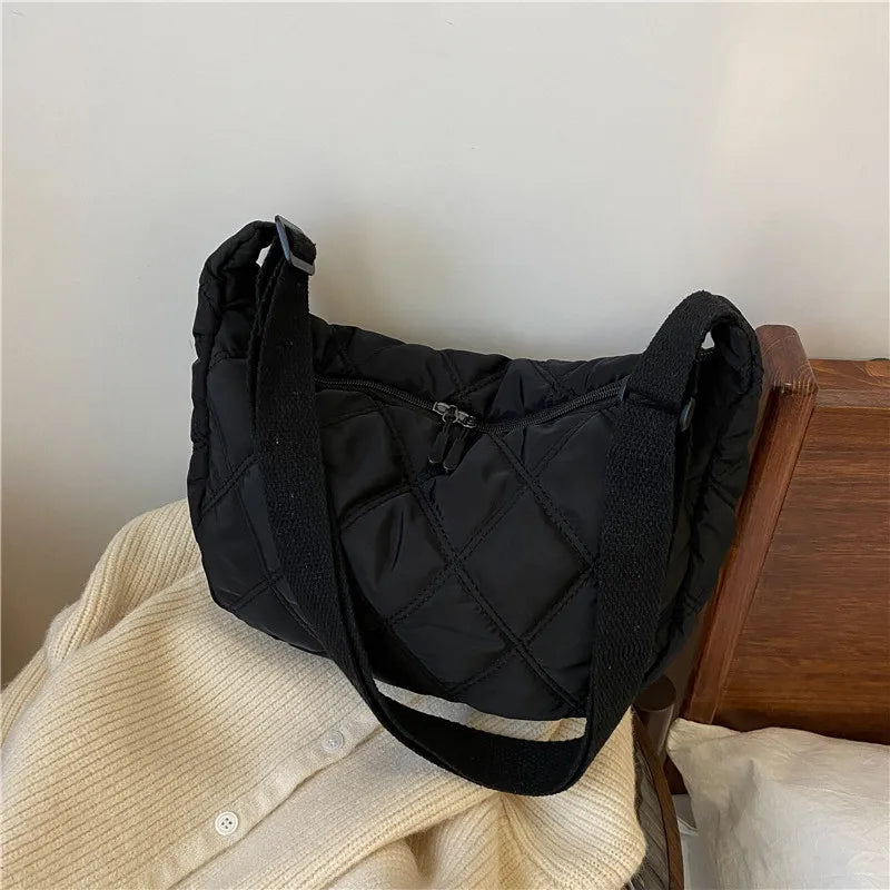 Crossbody Bags for Women's, Lightweight Shoulder Purse with Cute Rabbit Pendant Adjustable Strap Casual Handbag for Commute