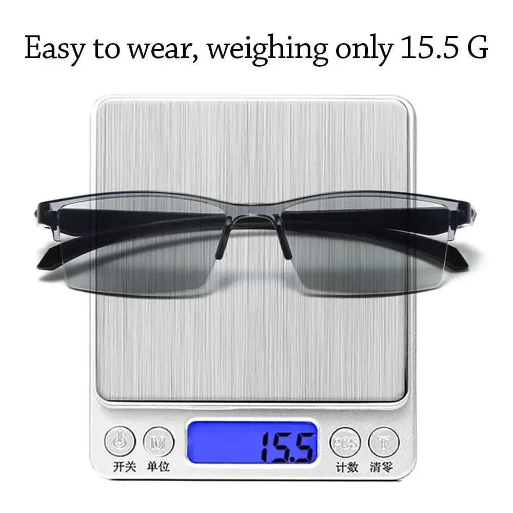 Smart Automatic Zoom Reading Glasses Anti Blue Ray Eyeglasses Autofocus Power Half-Rim Near Far Computer Glasses