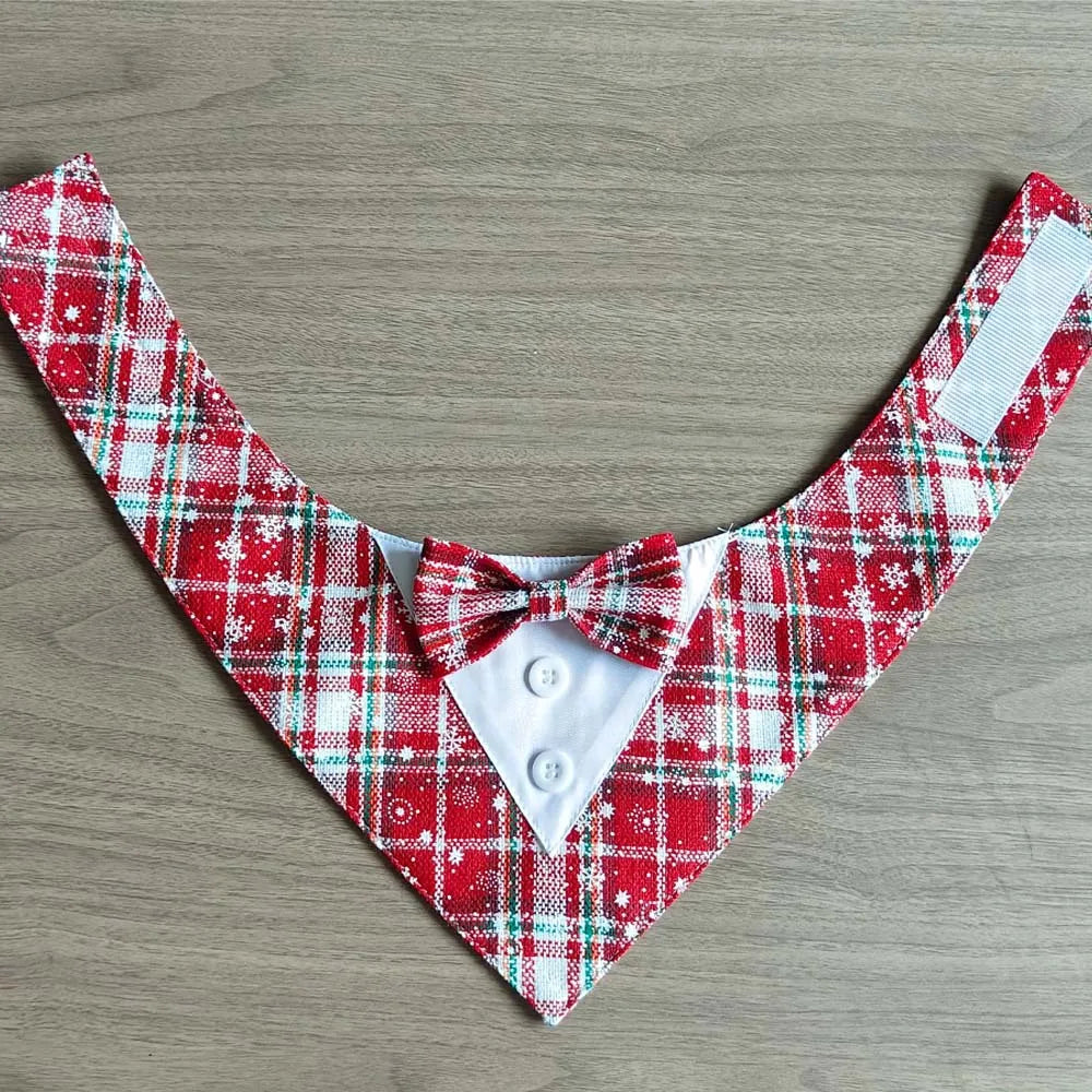 Sucado Handsome Wedding Pet Dog Bandana Elegant Suit Bowtie Luxury Triangular Scarf Collar Engagement Party Gifts Accessories