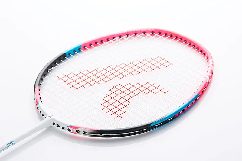 Kawasaki KD-3 Carbon Fiber Badminton Racket 2PCS-Pair Red Blue Badminton Set 18-22 pounds