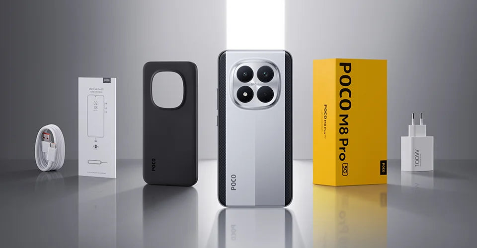 Mobile Phones POCO M8 Pro 5G Global Version Snapdragon 7s Gen 4 6.83' 1.5K 120Hz Display 6500mAh Battery 100W NFC